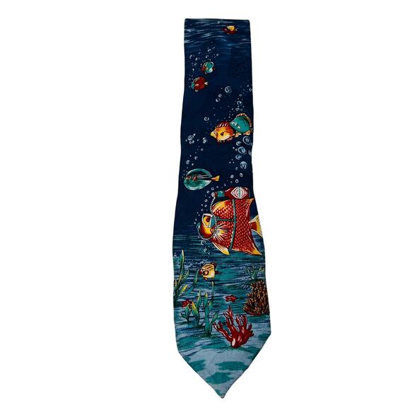 Tabasco Fish Tank Underwater Ocean Scene Tie - Picture 1 of 4